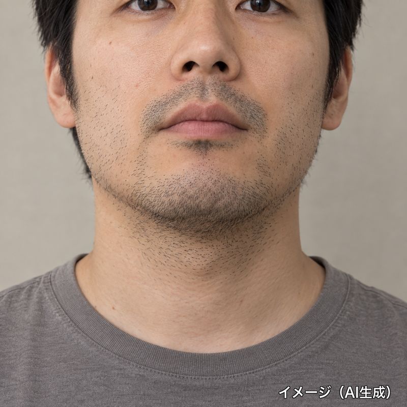 施術前のヒゲ