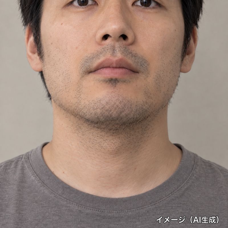 1ヶ月後のヒゲ