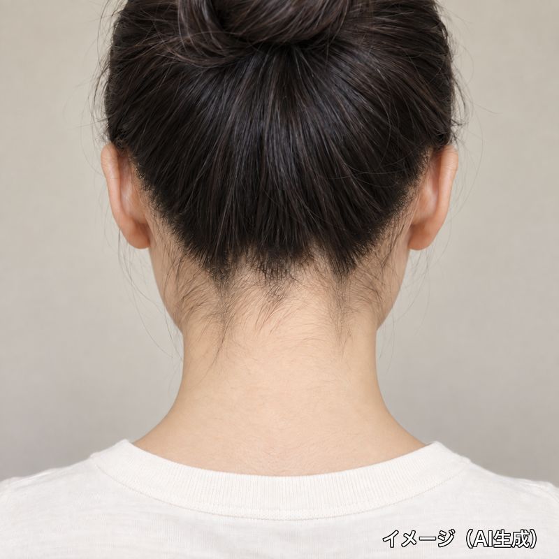 1ヶ月後の襟足・うなじ