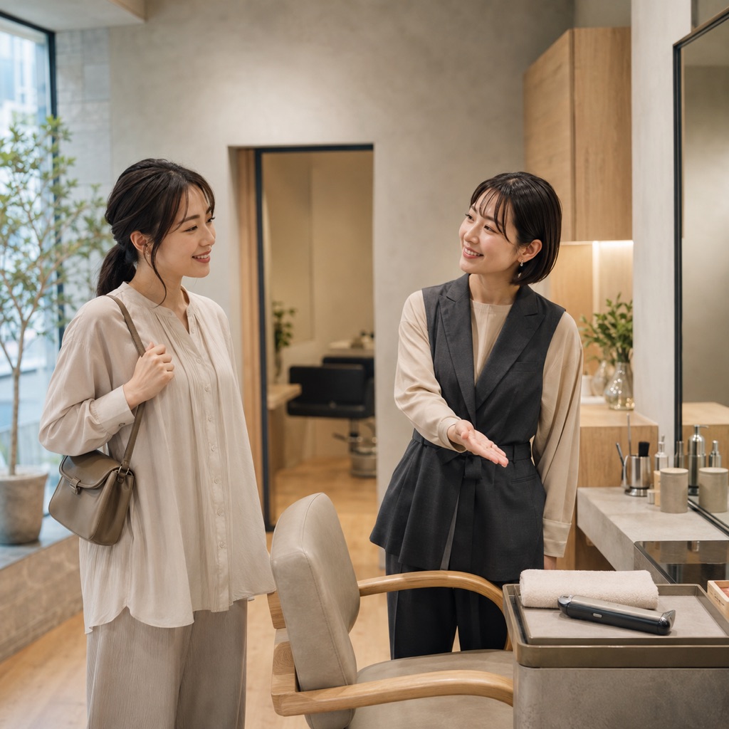 施術前にスタッフが剃毛の準備をする様子
